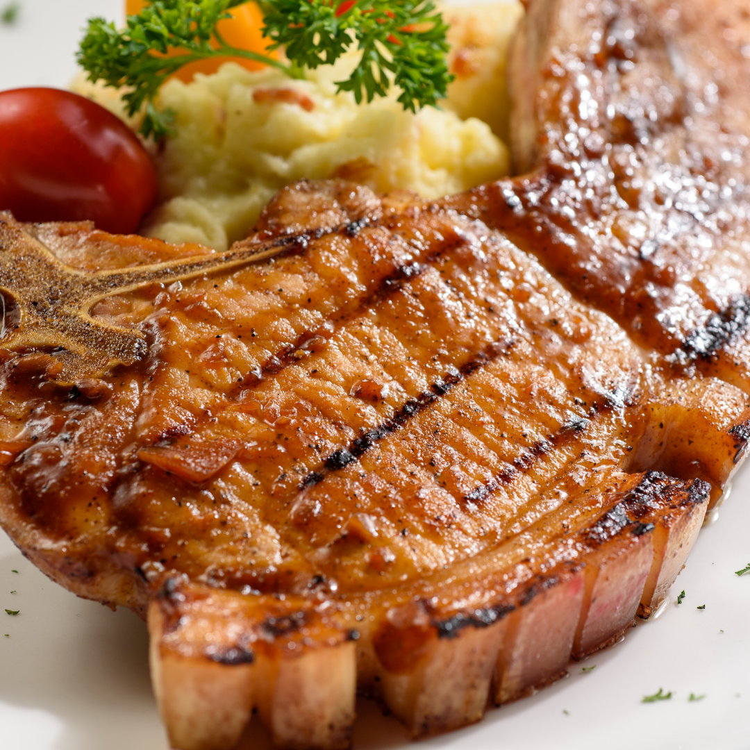 Irish Whiskey-Honey Pork Chops with Mash and Carrots – Astor Apiaries