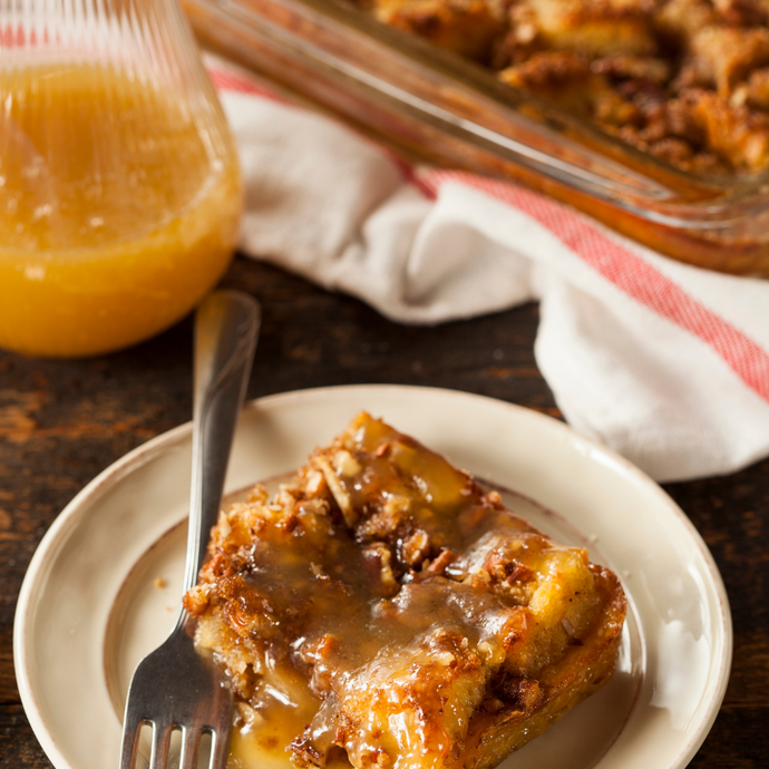 Honeyed Apple and Brioche Bread Pudding