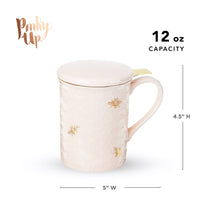Load image into Gallery viewer, Honeycomb Annette™ 3D Ceramic Mug w/ Infuser