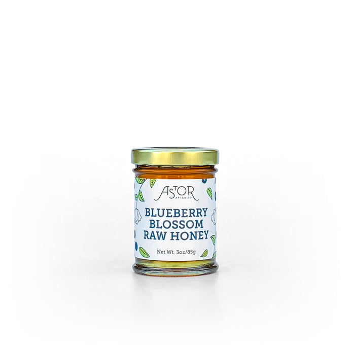 Astor Apiaries Blueberry Blossom Raw Honey 3oz Jar