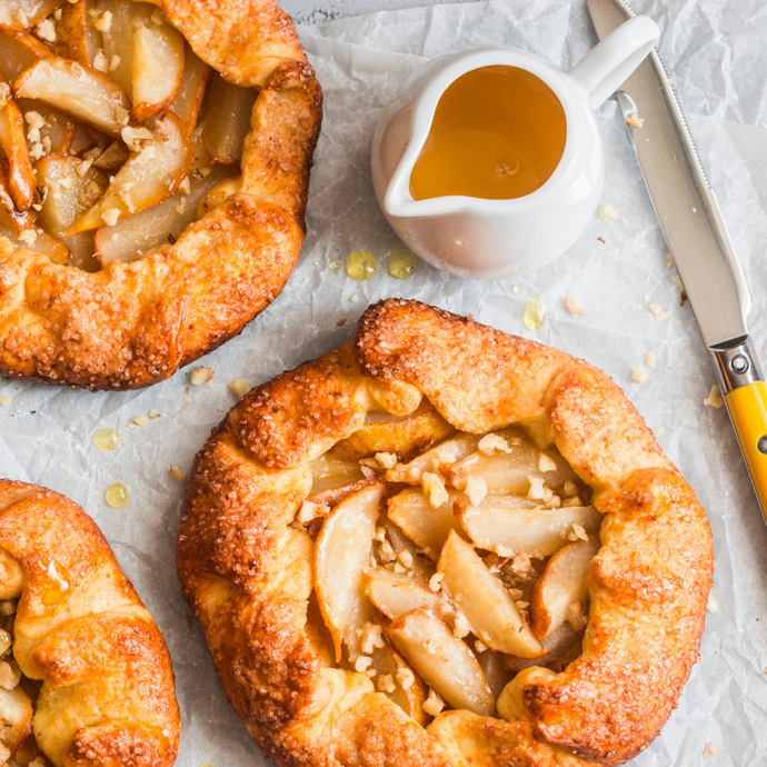 Rustic Apple Galettes with Honey and Thyme