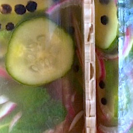 Honey Minted Refrigerator Pickles