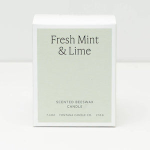 Fresh Mint & Lime Essential Oil Beeswax Jar Candle