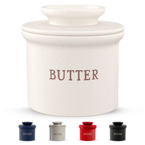 Kook French Butter Keeper Dish, Ceramic