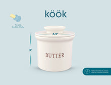 Load image into Gallery viewer, Kook French Butter Keeper Dish, Ceramic