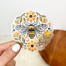 Load image into Gallery viewer, Flowers And Bee Clear Sticker