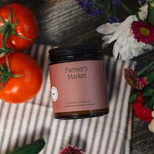 Load image into Gallery viewer, Farmer&#39;s Market Essential Oil Beeswax Jar Candle