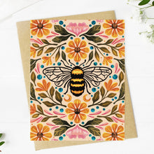 Load image into Gallery viewer, Bee &amp; Floral Greeting Card