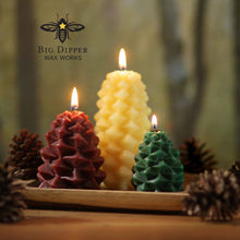 Load image into Gallery viewer, Beeswax Pinecone Candles