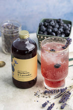 Load image into Gallery viewer, Blueberry and Lavender Cocktail Mixer and Mocktail Mixer, 16 fl oz