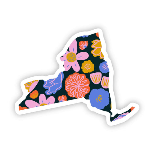 New York State Sticker - Colorful Flower