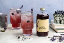 Load image into Gallery viewer, Blueberry and Lavender Cocktail Mixer and Mocktail Mixer, 16 fl oz