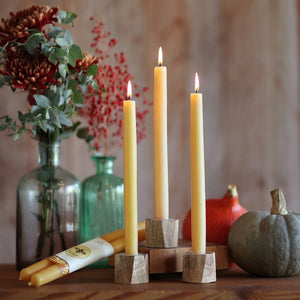 Beeswax Taper Candle Set