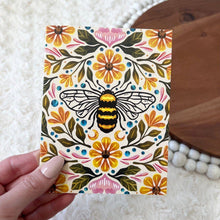 Load image into Gallery viewer, Bee &amp; Floral Greeting Card