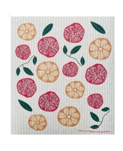 Load image into Gallery viewer, Pomegranates &amp; Oranges Swedish Dishcloth