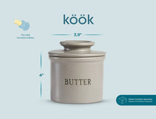 Load image into Gallery viewer, Kook French Butter Keeper Dish, Ceramic