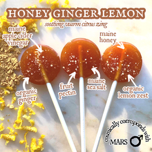 Load image into Gallery viewer, Plants &amp; Planets Lollipops - Honey Ginger &amp; Lemon