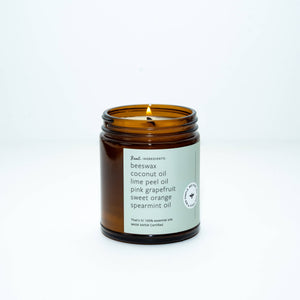 Fresh Mint & Lime Essential Oil Beeswax Jar Candle