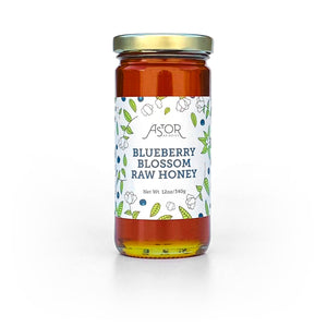Astor Apiaries Blueberry Blossom Raw Honey 12oz Jar