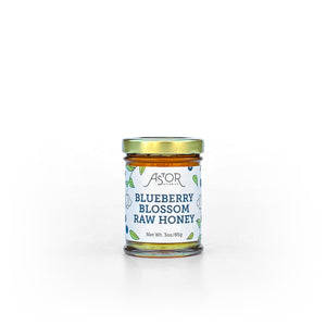 Astor Apiaries Blueberry Blossom Raw Honey 3oz Jar