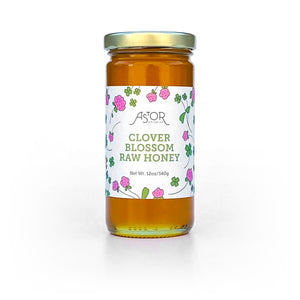 Astor Apiaries Clover Blossom Raw Honey 12oz Jar