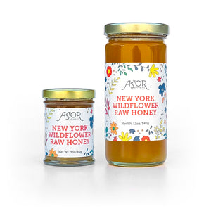 Astor Apiaries New York Wildflower Raw Honey 3oz & 12oz Jars