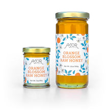 Load image into Gallery viewer, Astor Apiaries Orange Blossom Raw Honey 3oz &amp; 12oz Jars