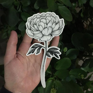 Peony Flower Temporary Tattoo - Astor Apiaries