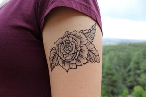 Rose Bloom Temporary Tattoo - Astor Apiaries